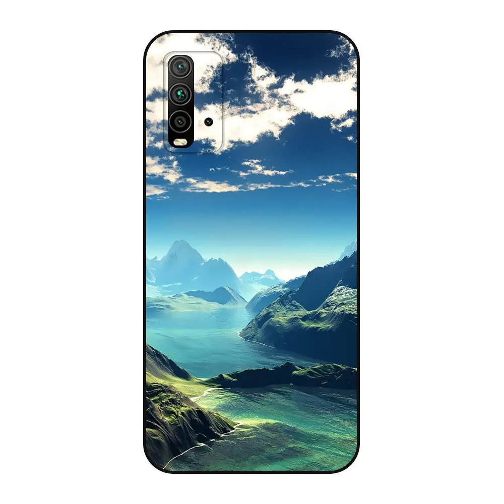 Natural Scenery Reasonal Price Top Detailed Popular Case For Xiaomi Redmi 9T Soft Mobile Phone Skin Black Bumper Art | Мобильные