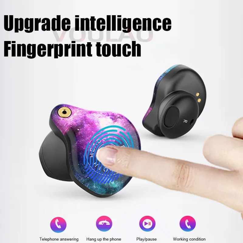 Беспроводные Bluetooth наушники с чехлом для зарядки 3600 мАч водонепроницаемые TWS 5 0