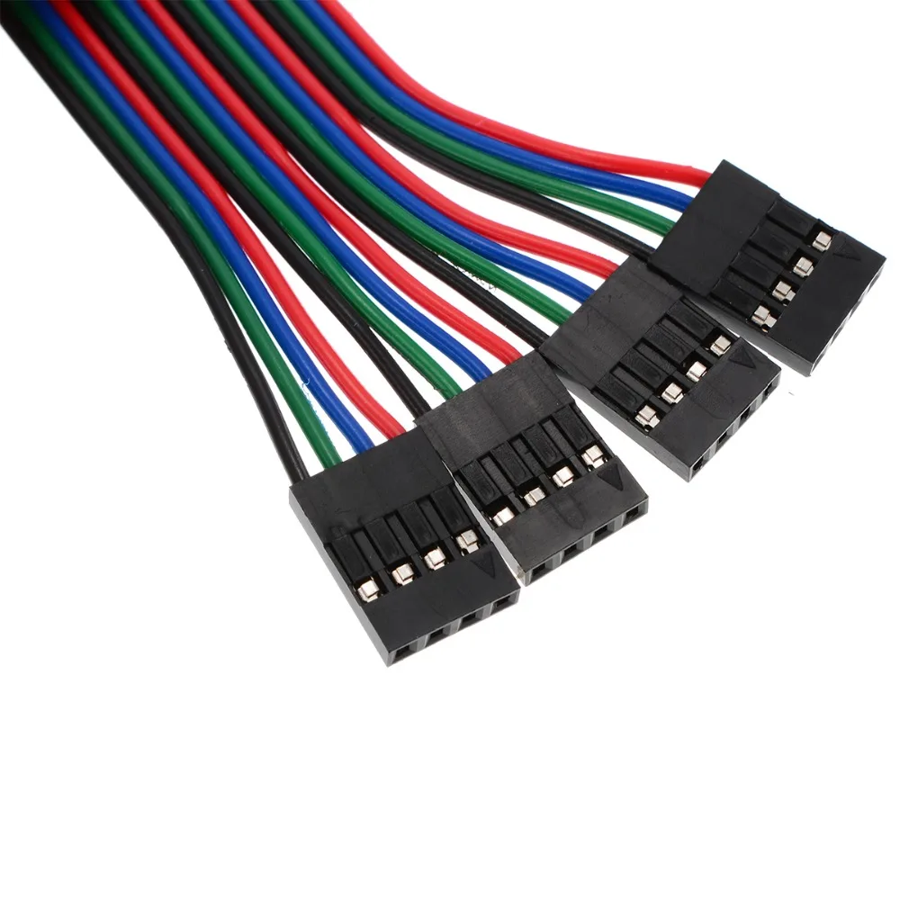 4 шт. 100 см контактный шаговый двигатель кабель провод женский черный белый