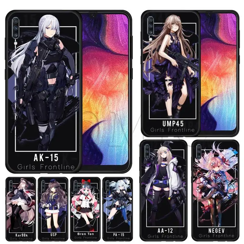 

AK 12 Girls Frontline anime Phone Case For Samsung S6 S7 Edge S8 S9 S10 S10E S20 S21 Plus Cover Fundas Coque
