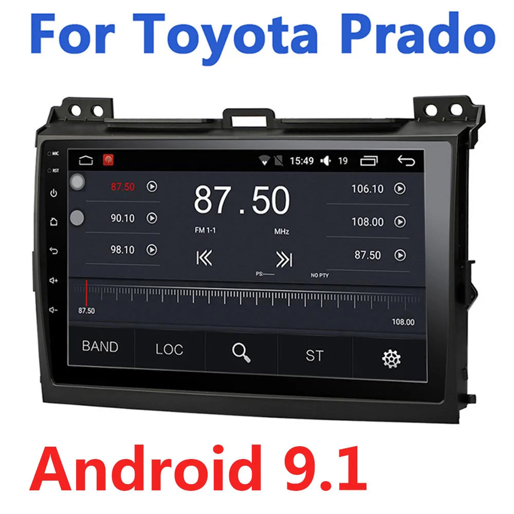 " Автомобильный мультимедийный 2 Din Android 9,1 Авторадио 2din gps стерео навигационное радио для Toyota Land Cruiser Prado 120 2004-2009 50