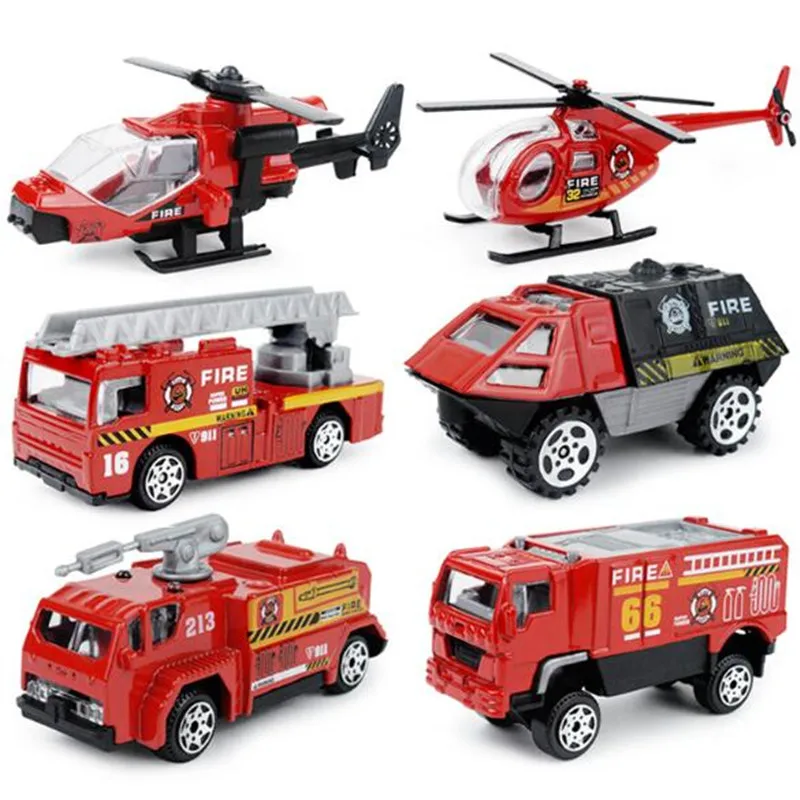 6 шт./компл. оттяните назад литой под давлением сплав автомобиль полицейский