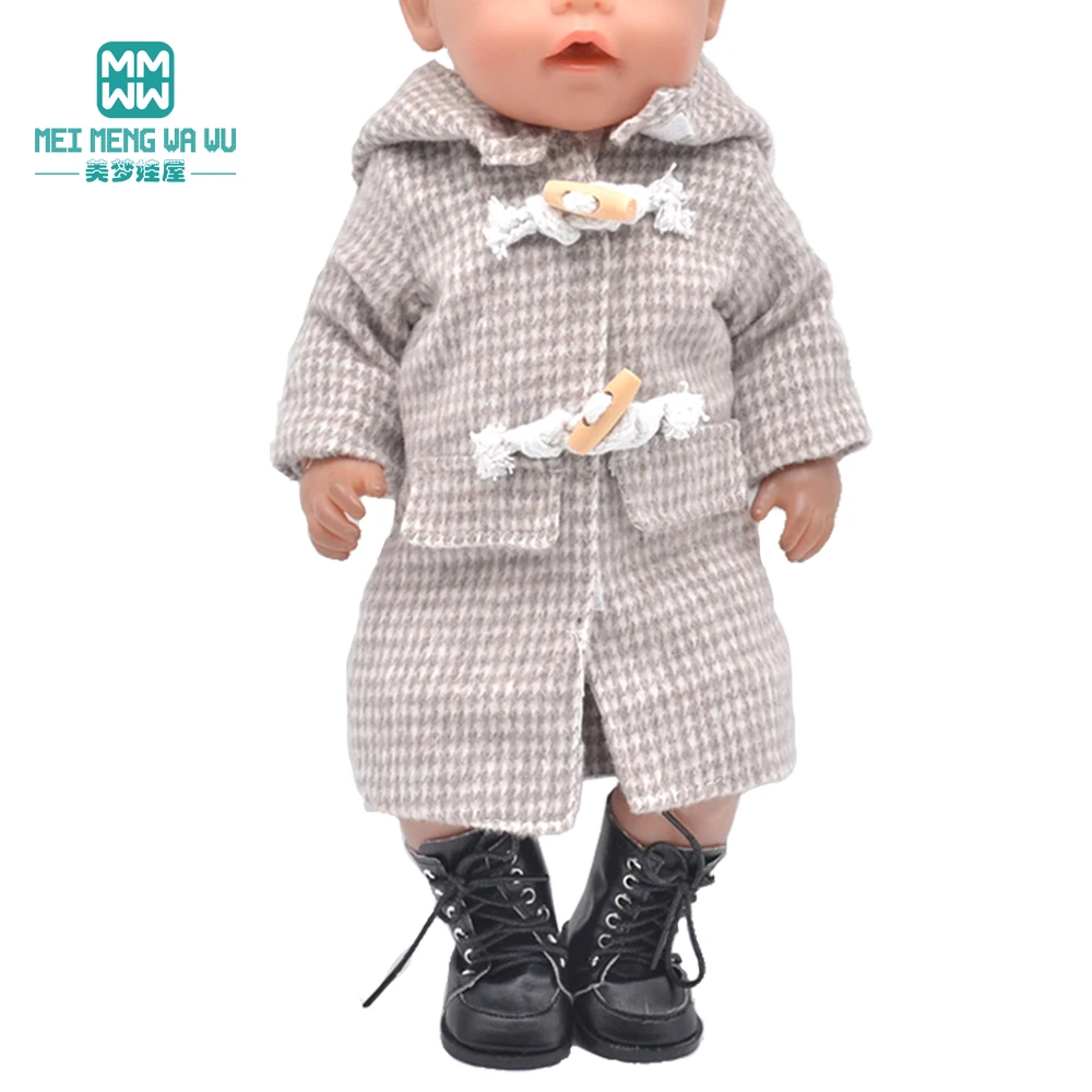 

Clothes for doll Woolen coat, trench coat fit 18inch 43-45cm baby toy new born doll accessories Girl's gift