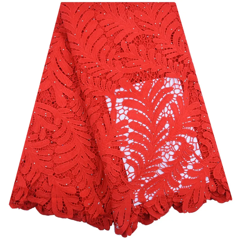 

2019 Африканский Топ, водорастворимое молочное Шелковое кружево, нигерийское высококачественное гипюровое шнур с камнем, кружевная ткань дл...