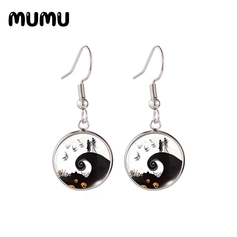 Серьги в форме крючка Салли Джек круглые ювелирные изделия стеклянный купол