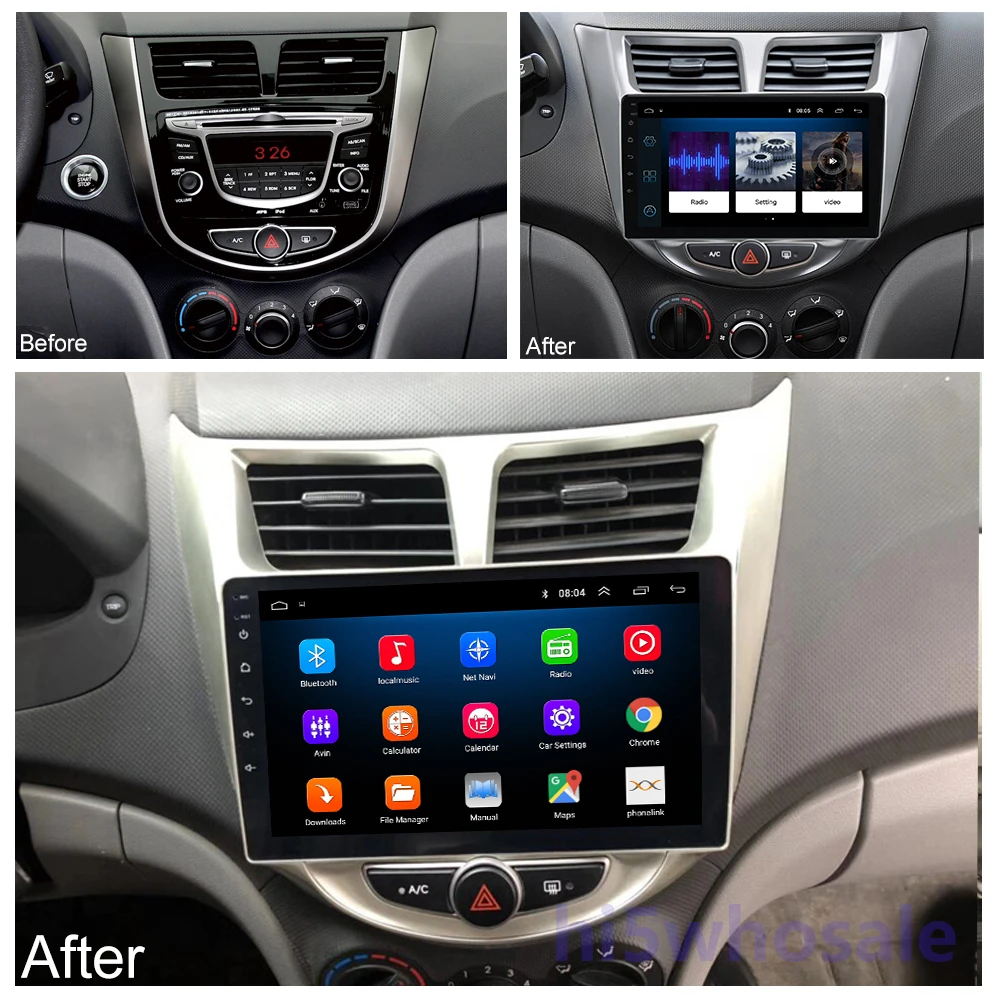 Автомобильный радиоприемник Android 10 1 GO мультимедийный плеер навигация GPS для Hyundai