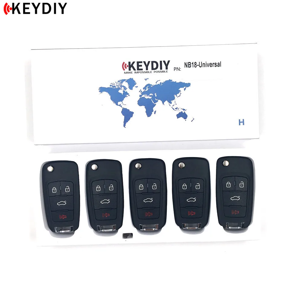 

5pcs/lot KEYDIY Original KD900/KD-X2 Key Programmer NB18 4 Buttons Universal Multi-functional Remote Car Key