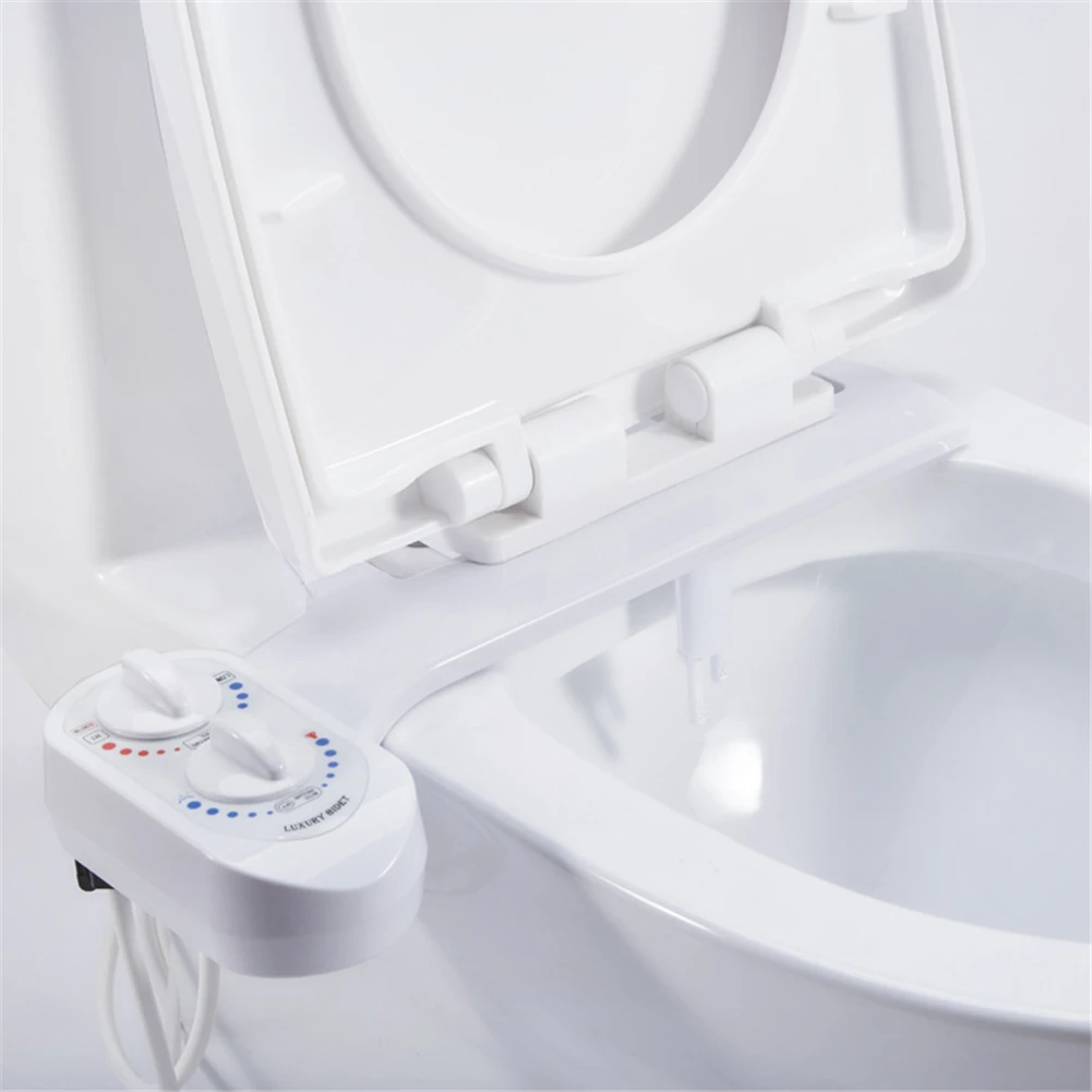 Умная насадка для унитаза биде самоочищающаяся двойная горячей и холодной воды