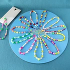 Ремешок с подвеской глаз и улыбка, ремешок с бусинами Heishi Y2K, ремешок из мягкой керамики с жемчугом, брелок для женских сотовых телефонов, подвесной шнур