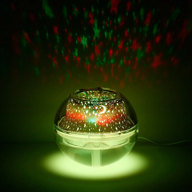 Usb Crystal Night Lamp Projector 500Ml Air Humidifier Desktop Aroma Diffuser Ultrasonic Mist Maker Led Light For Home | Бытовая техника