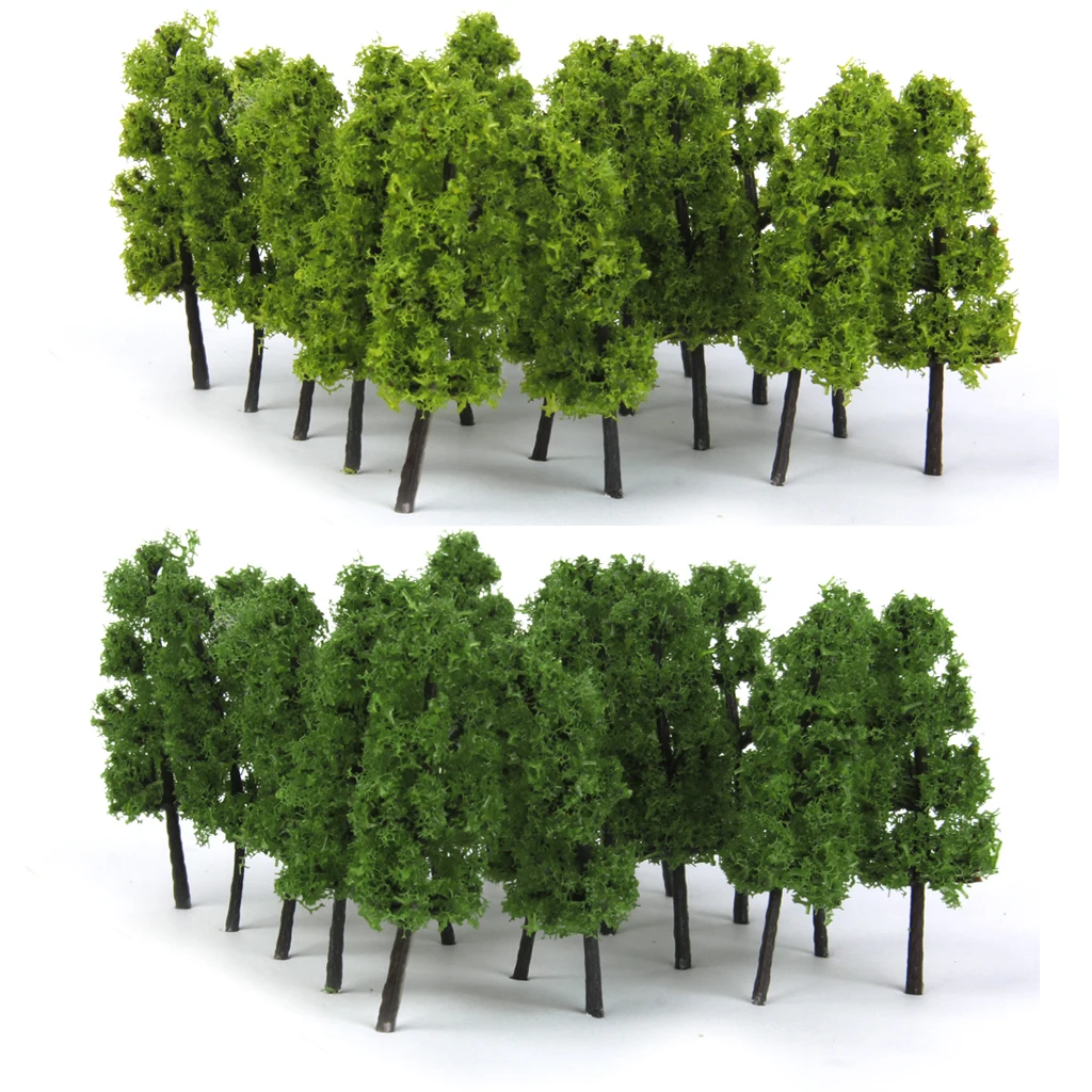 

80/set Green Miniature Model Trees Train Layout Decor 1:150 1:200 1:250