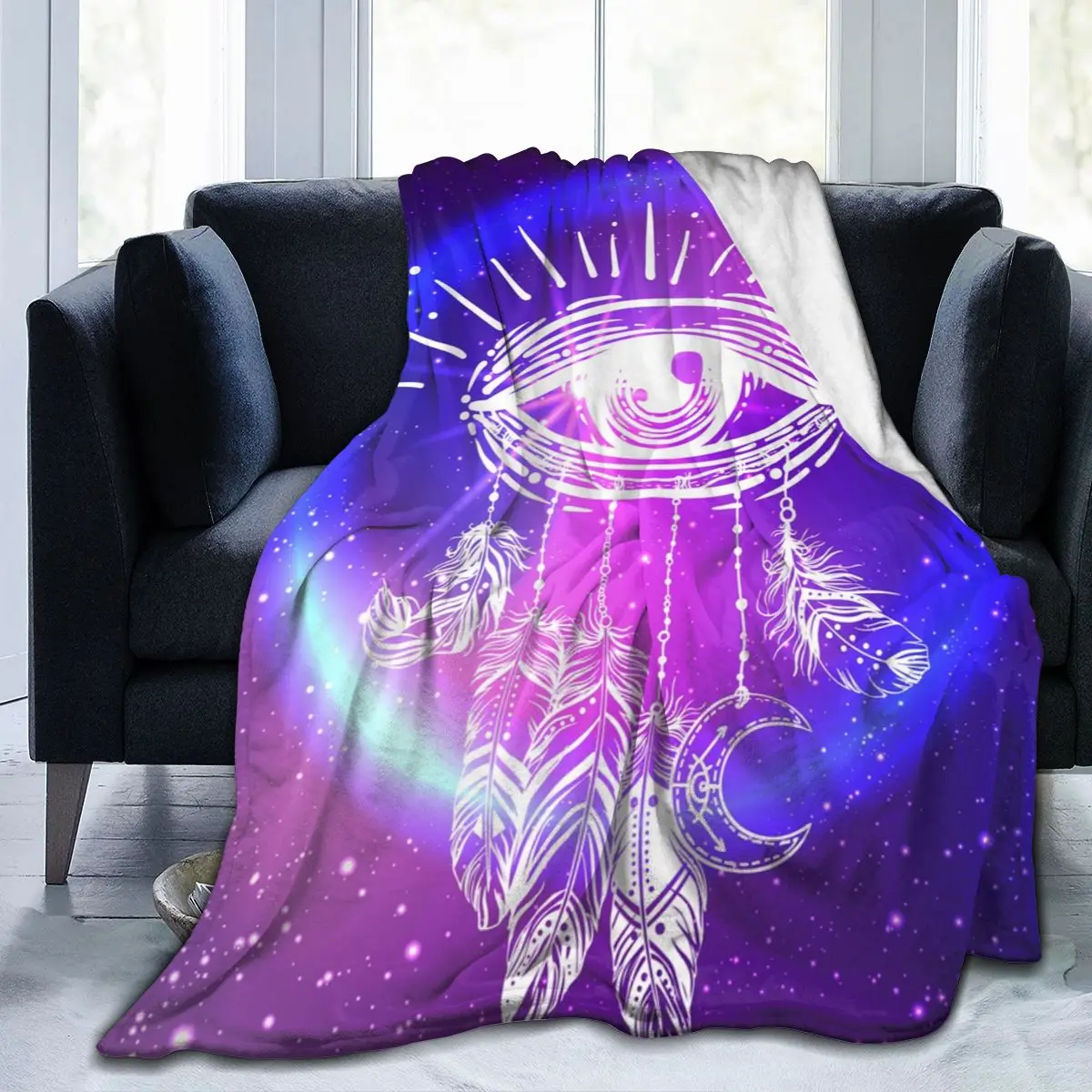 

Colorful Dreamcatcher Hippie Bohemian Super Soft Fleece Throw Blanket Dropship New 3D Printing Flannel Lightweight Wholesale