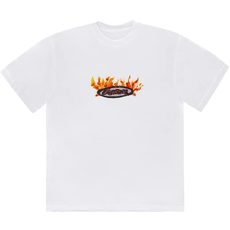 

2021ss Travis Scott Cactus Jack T-Shirt Men 1:1 High Quality Flame Logo Printing Jackboys Women T Shirt Top Tees Men Clothing