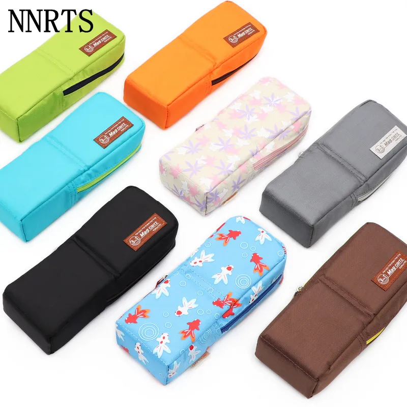 Creative Large Capacity Pencil Cases Bag Simple Multi-function 3 in 1 Fabric Student Stationery Bags box School Office Supplies