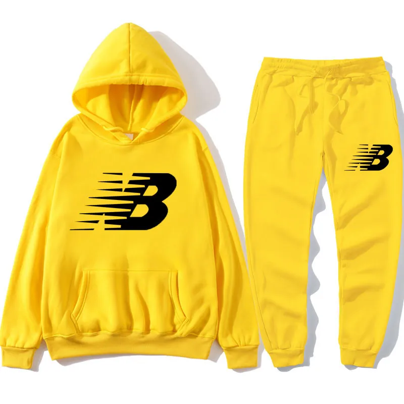 

Men's Suit Hoodie + Pants Fall/Winter Sweater Hooded Sweatshirt Sweatpants Fashion Slim Men's Women's Hip Hop Pullover Hoodie