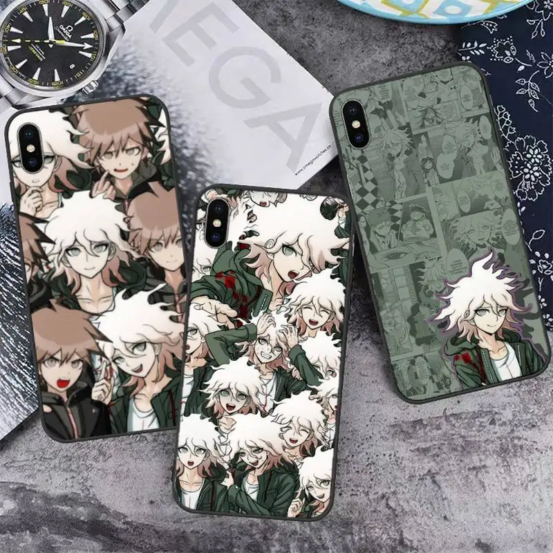 

Makoto Nagito Komaeda Anime Phone Case for iPhone 11 12 13 pro XS MAX 8 7 6 6S Plus X 5S SE 2020 XR mini