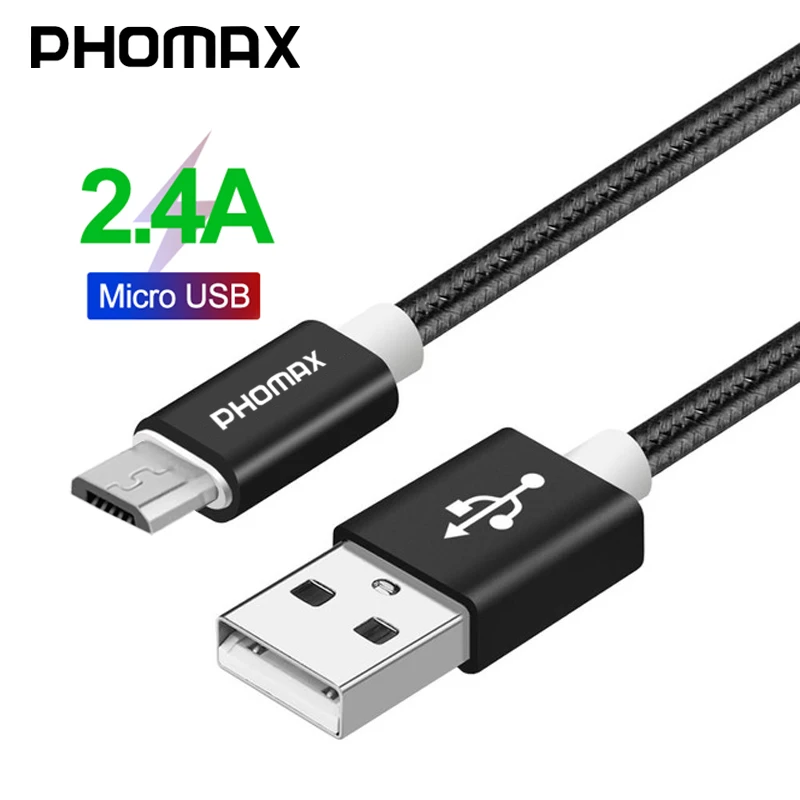 Кабель Micro USB PHOMAX в нейлоновой оплетке кабель для синхронизации данных и зарядки 1