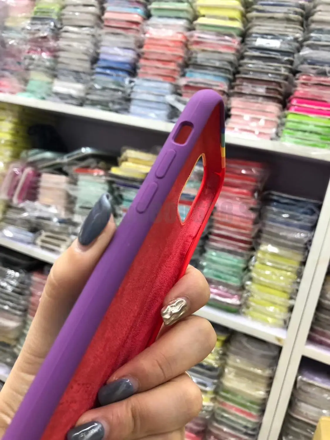 Радужный цвет жидкий силиконовый чехол для телефона iPhone 12 11 Pro Max XS XR 7 8 Plus