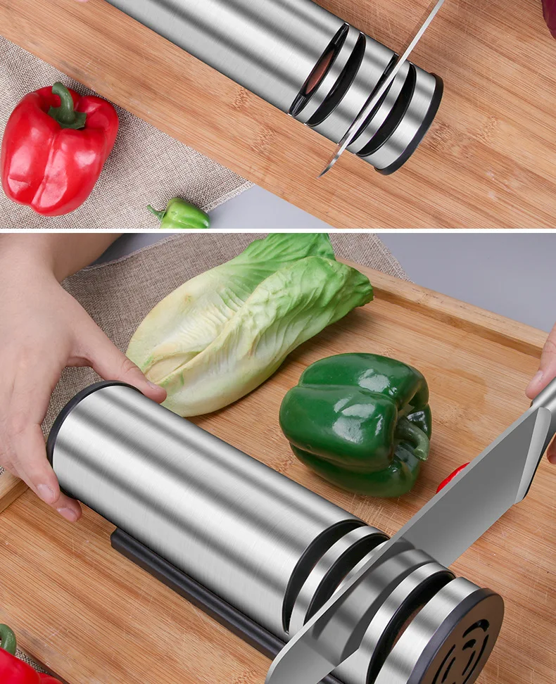 

Household Professional Knife Sharpener Electric Fast Scissor Sharpening Tool Stainless Steel Diamond Knife Sharpening System