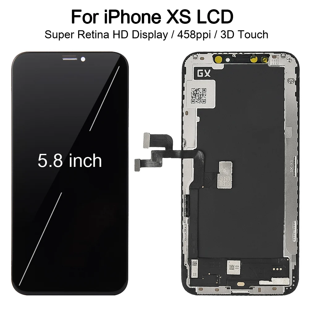 Pantalla LCD AMOLED GX para iPhone X XS, repuesto de montaje de digitalizador t&aacute;ctil, reparaci&oacute;n perfecta, AAA +++, 5 unids/lote-3