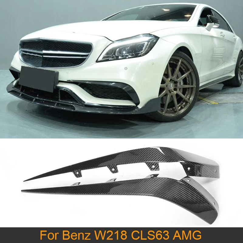 Щитки для переднего бампера из углеродного волокна утки Mercedes Benz CLS Class W218 CLS63 AMG S