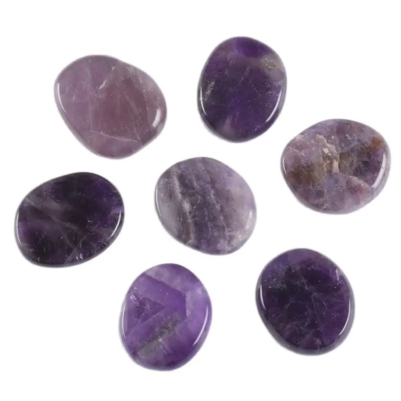 Оздоровительный массажный камень с аметистом пальмовым камнем 7 шт./компл. 30*22 SPA