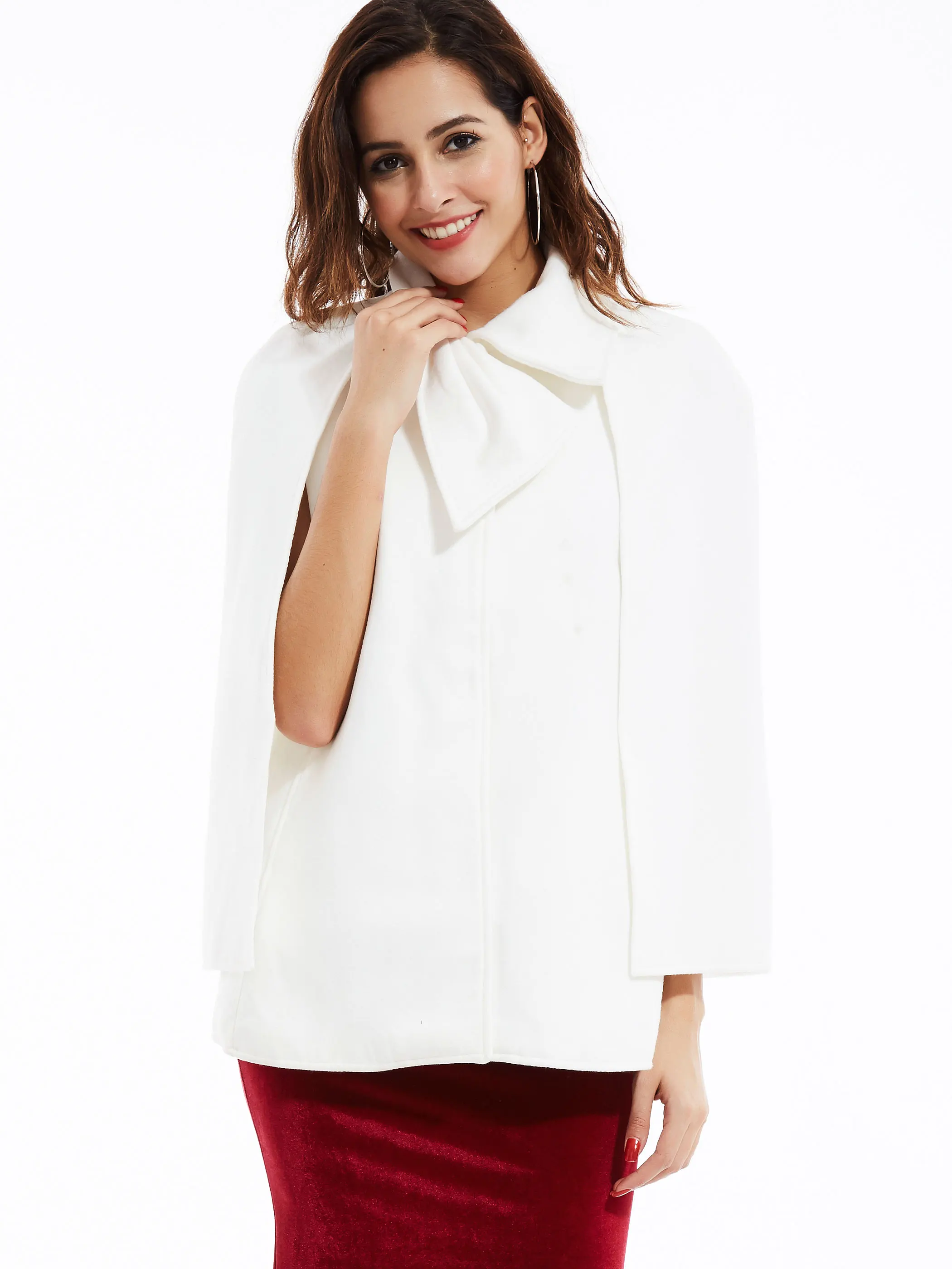 Женская накидка ветрозащитная теплая простая на шнурках|Женские шарфы| |