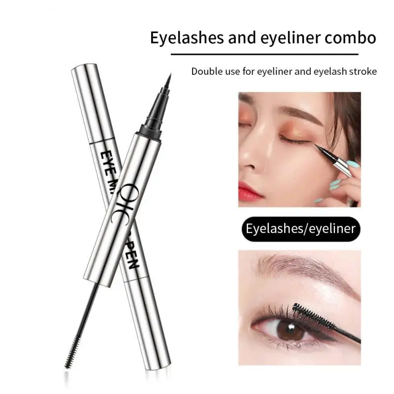 

1PC Double Head Pen Eyeliner Mascara Fine Head Does Not Smudge Waterproof Sweat-Proof Quick-Drying Lasting Makeup Eyeliner TSLM1