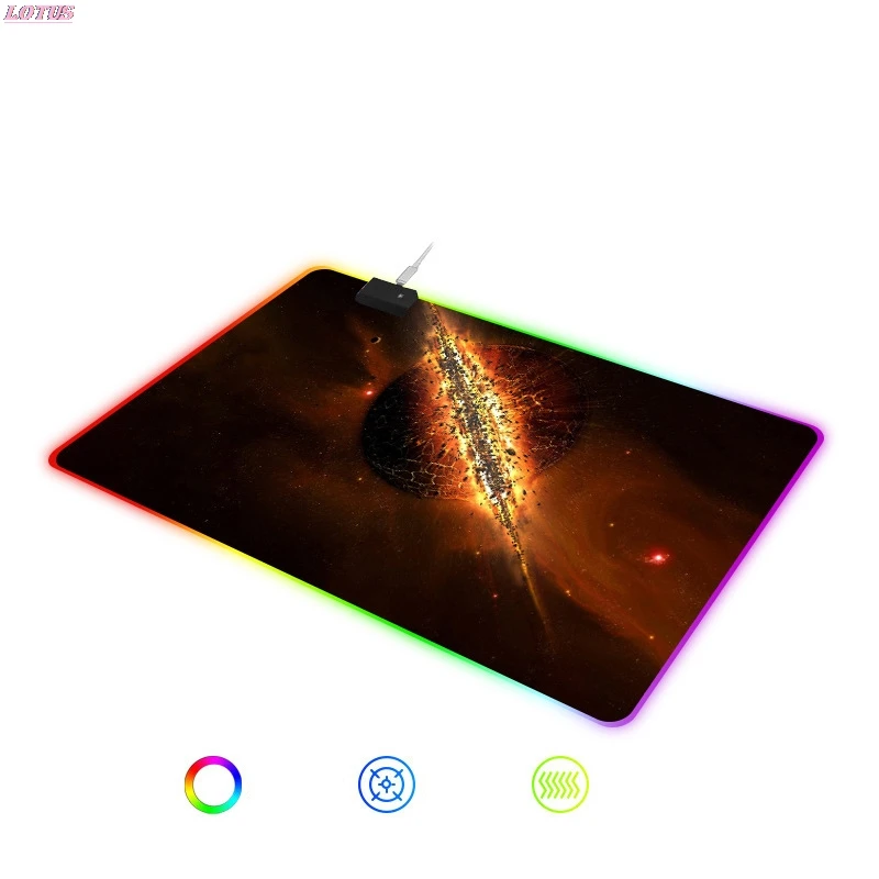 

Large Size Colorful Luminous RGB Gaming Mouse Pad Anti-Slip Rubber Base Computer Keyboard Mouse Pad Anti-slip For Computer PC