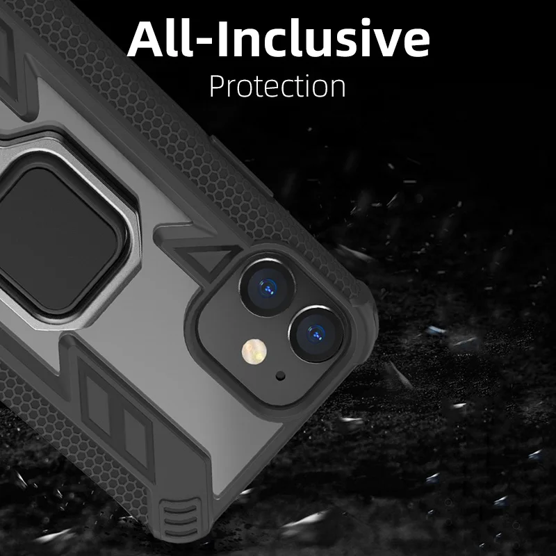 

Shockproof Armor Case For Iphone 11 Pro Max Bumper Luxury Ring Holder For Iphone 12 Pro Max Mini X XR XS Max 7 8 Plus SE 2020