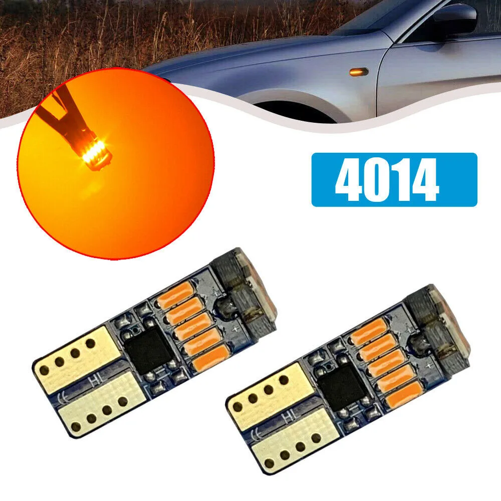 

12V/24V LED Light Bulb 168 194 192 175 2PCS 3000K Error Free Side Marker