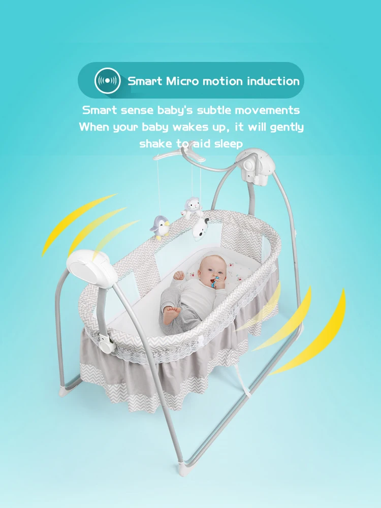 Электрическая колыбель качалка для новорожденных кроватка автоматический