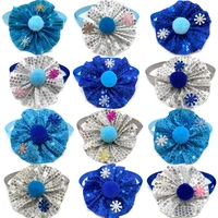 50100pcs cute pet dog winter product small dog puppy bow ties neckties plush ball style necktie collar dog grooming accessories