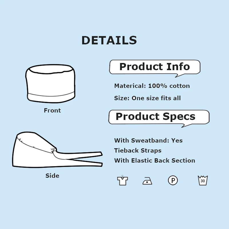 Шапки для шеф повара пылезащитные шапки из 100% хлопка с рисунком черного кота