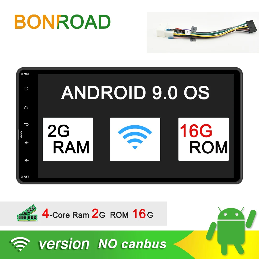 2G 16G no Canbus Bonroad 2din Android 8,1 Автомобильный мультимедийный плеер для Mitsubishi outlander 3 lancer asx 2012-14 gps навигация радио плеер без dvd - Цвет: 2G 16G no Canbus