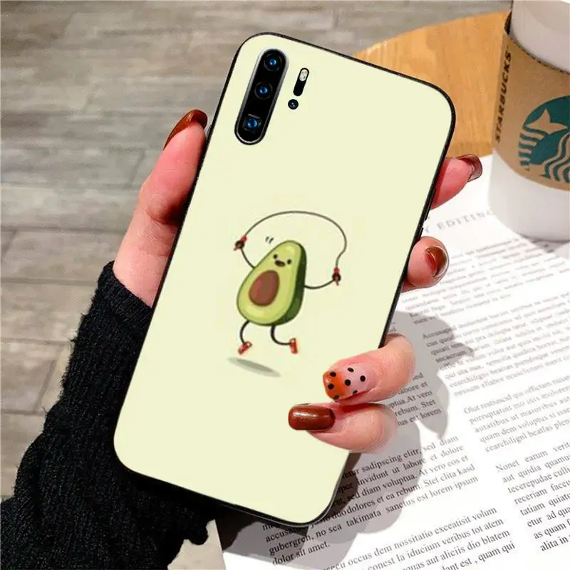 Милый чехол Kawaii с авокадо для huawei p20 p30 p40 pro mate 10 20 30 lite p smart y7 2019 plus nova 3I чехлы
