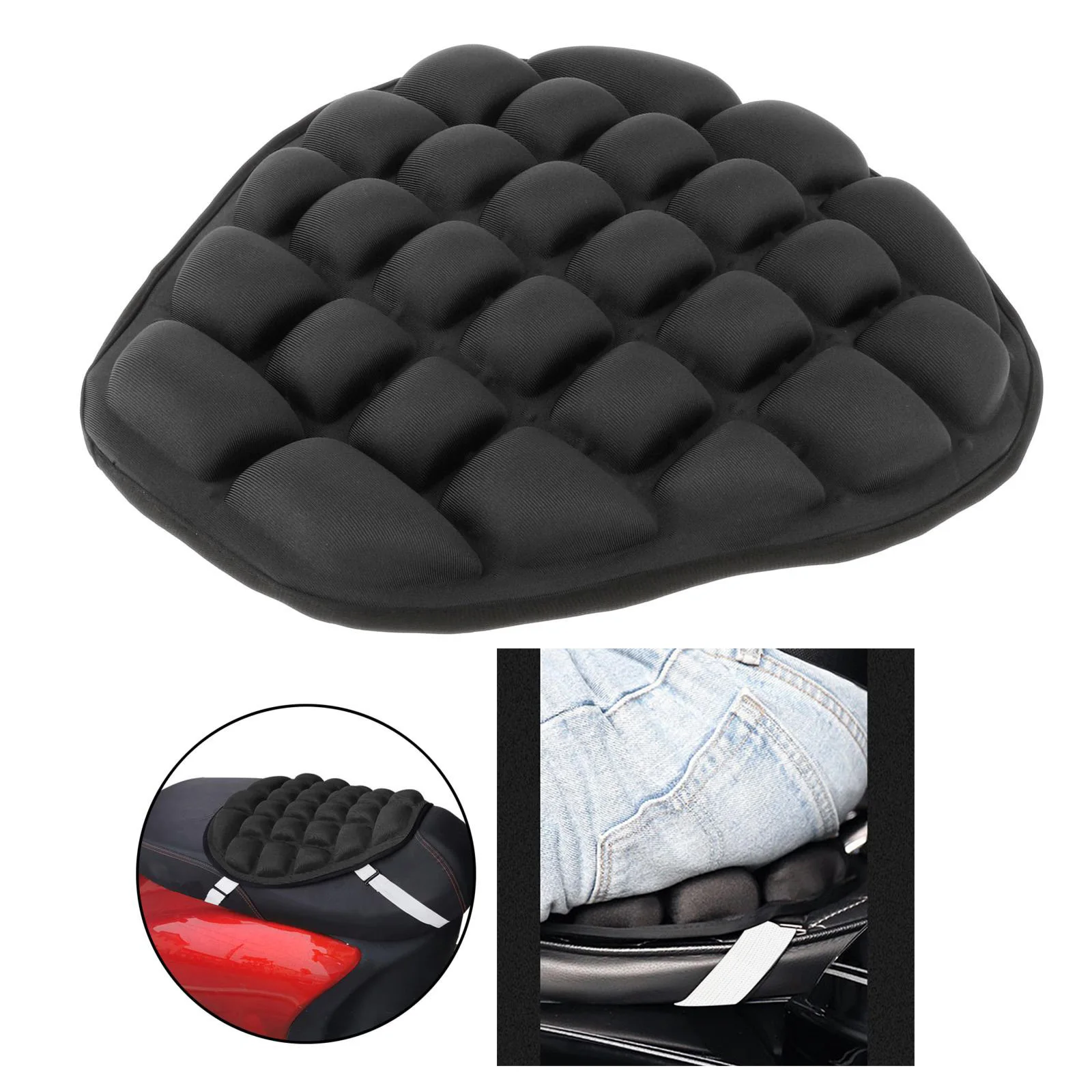 

Motorcycle Seat Cushion Motorbike Scooter Seat Cover Air Pad Pressure Relief Ride for Cruiser Touring Saddles Shock Absorption