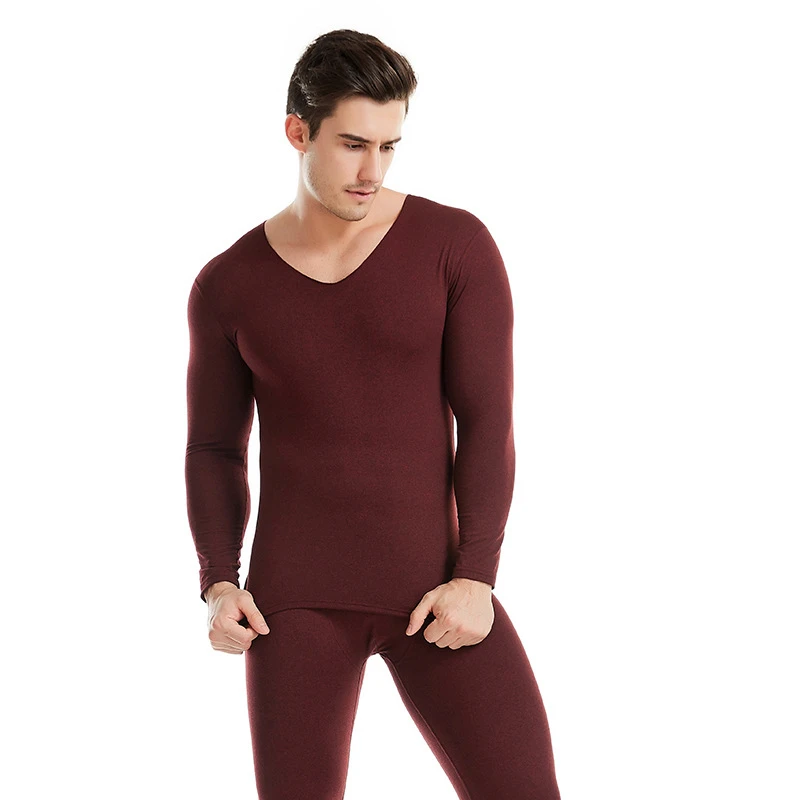 Men Thermal Underwear Big Large Waist L-5XL Long Jhons Winter Warm Clothes Seamless Tops Buttoms Sets