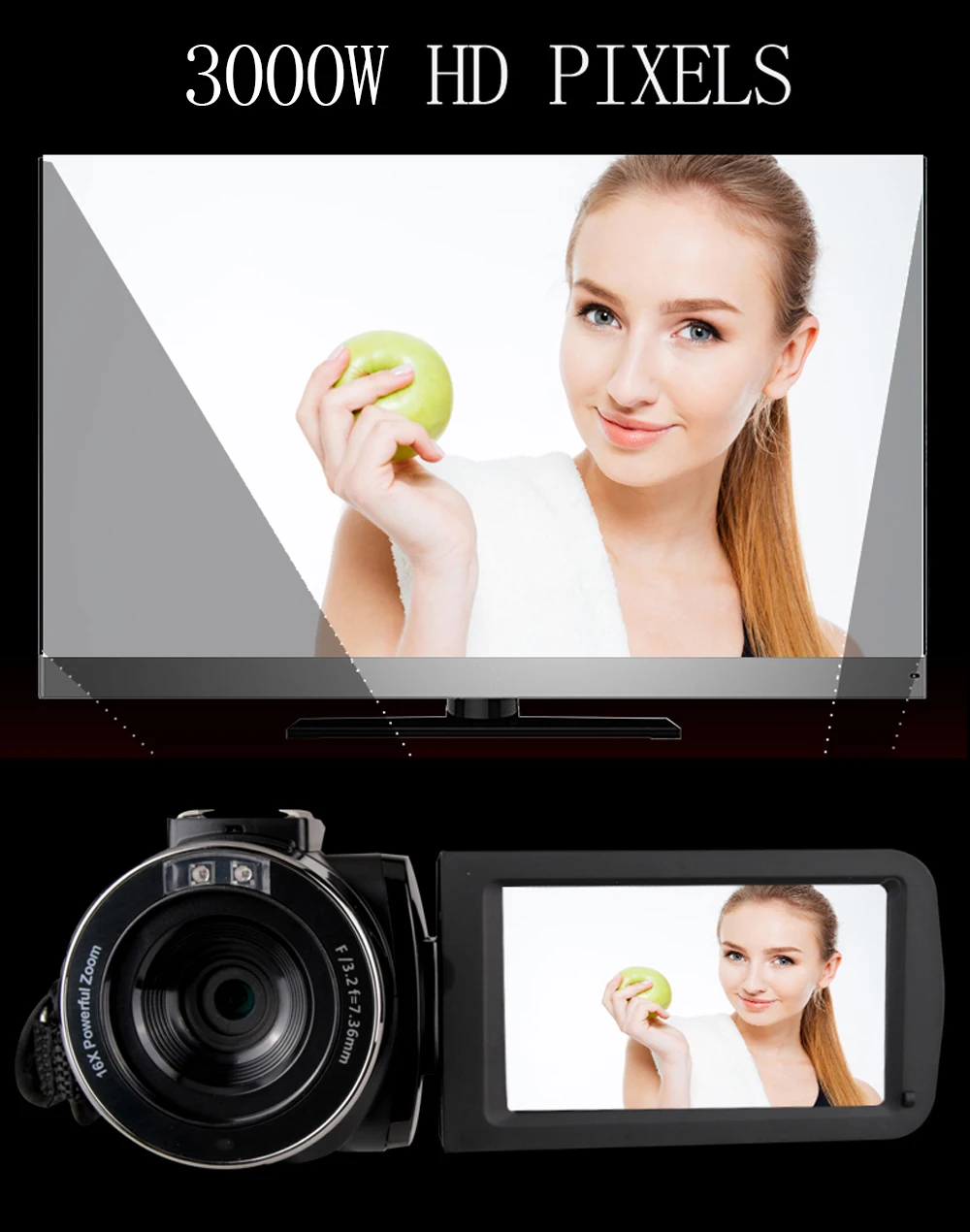 Цифровая видеокамера KOMERY Handycam 30 мп сенсорный экран 16 крат цифровой зум |