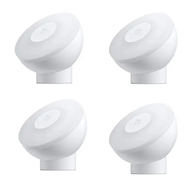 4pcs Night Light Xiaomi Mijia Yee светильник светодиодный индукционный Ночной светильник 2 лампы Регулируемая яркость инфракрасный умный контроль умный датчик человеческого тела - Цвет: 4pcs Night Light