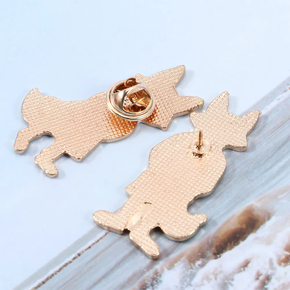 1 шт. мультфильм животных эмалевая брошь пара бейджи пин шляпка рюкзака заколка