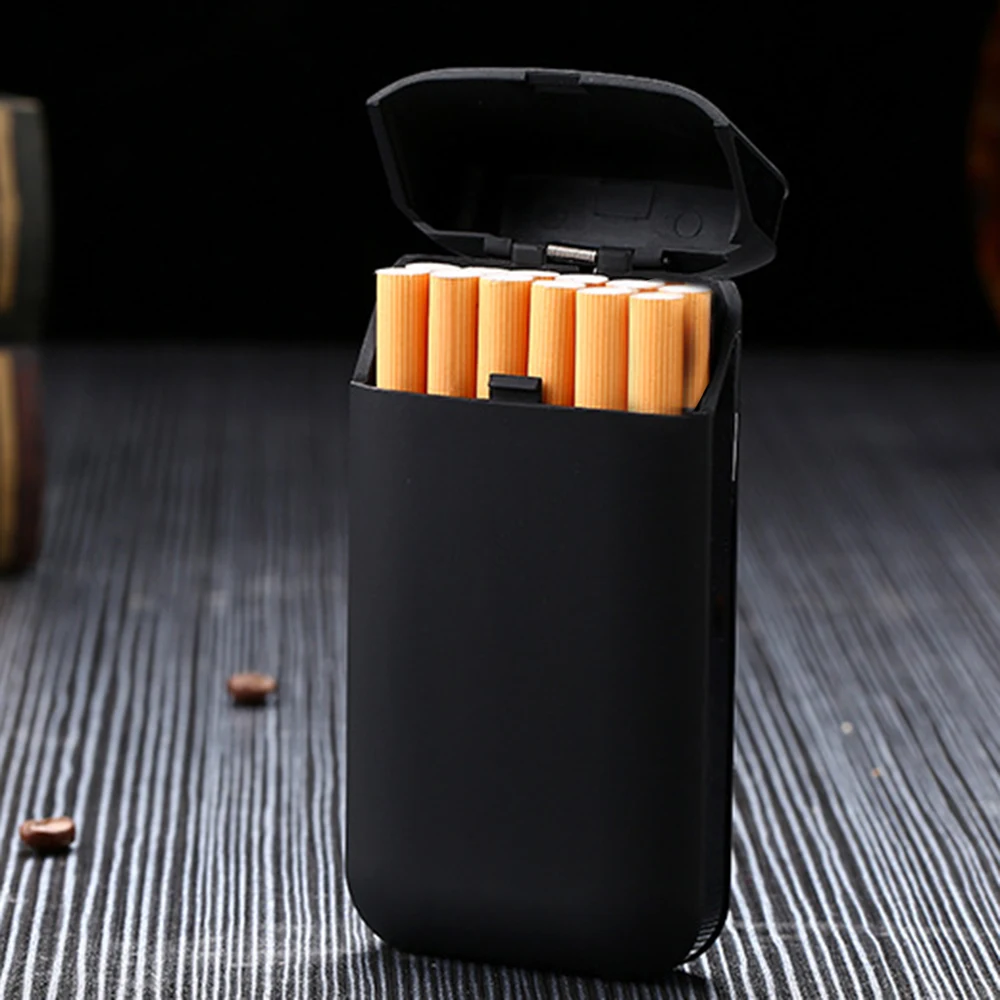 Новый черный и белый металлический креативный Автоматический чехол для сигарет