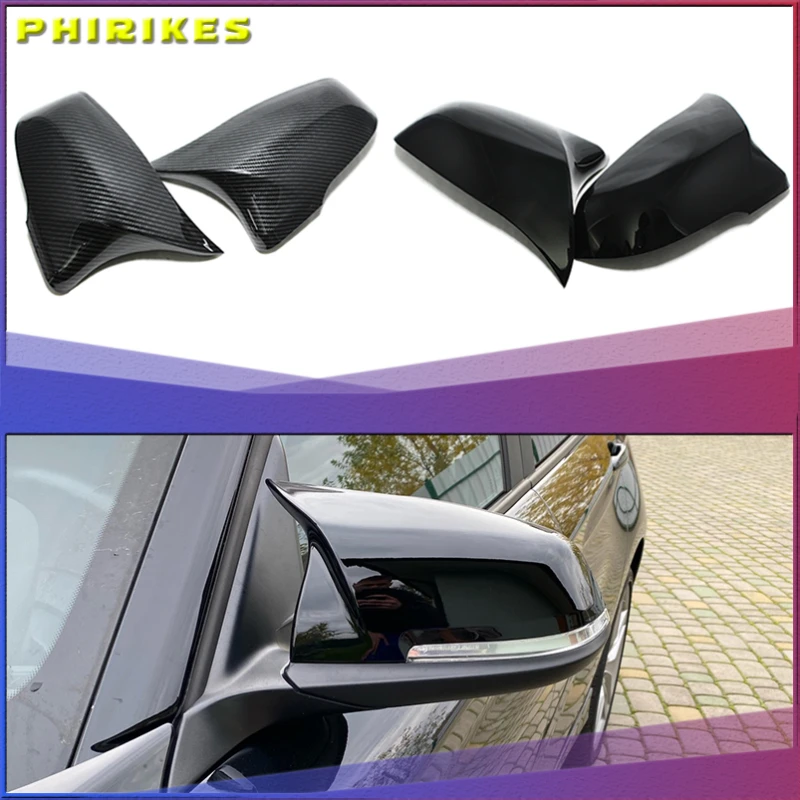 

Автомобильный Стайлинг, отличные черные зеркальные крышки, узор из углеродного волокна для BMW 2 серии Z4 X1 X2 F48 F49 F45 F46 F39 F53 G39, 2 шт.