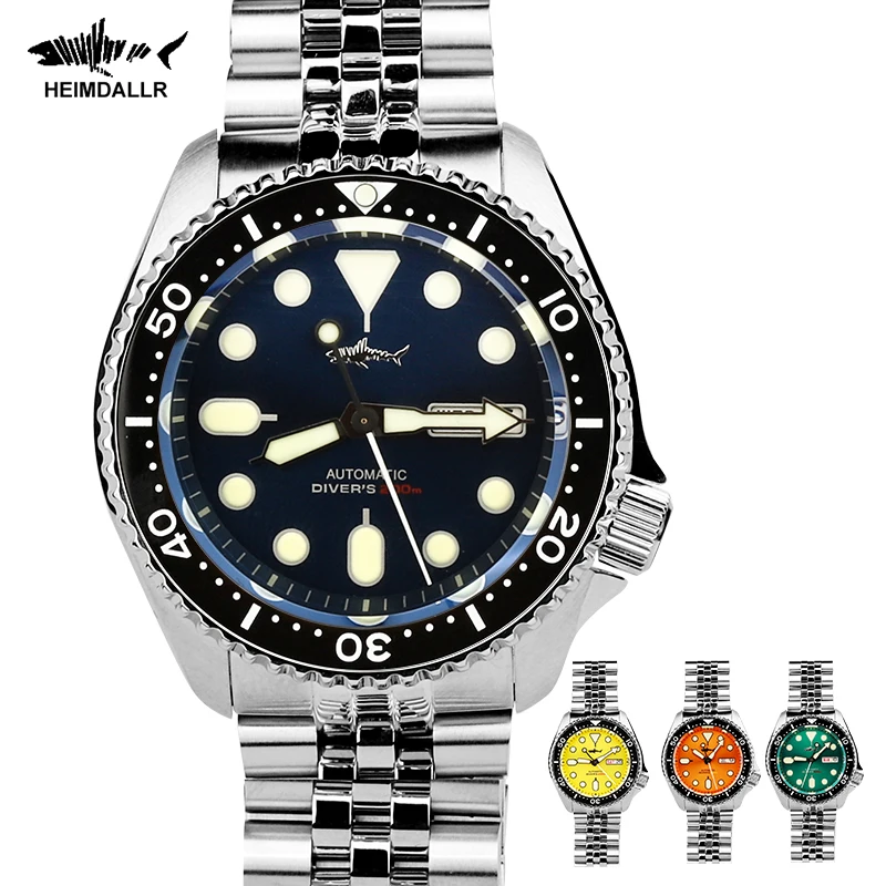 

Heimdallr Men's Mechanical Watches Green Dial Sapphire Luminous Waterproof Japan NH36A Automatic Watch 200M Diver Watch