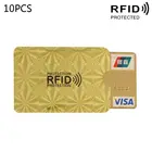 Чехол-кошелек для банковских карт, с Rfid-блокировкой, держатель для карт дюйма, алюминиевый, 10 шт.