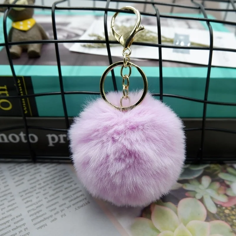 

Creative fur ball keychain imitation rabbit fur car keychain pendant fake fur ball pendant fur keychain bag pendant wholesale