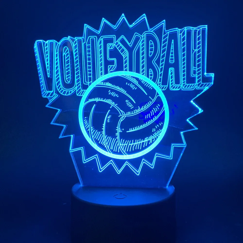 Светодиодный ночной Светильник волейбол светильник для детей Спальня 7/16 Цвета