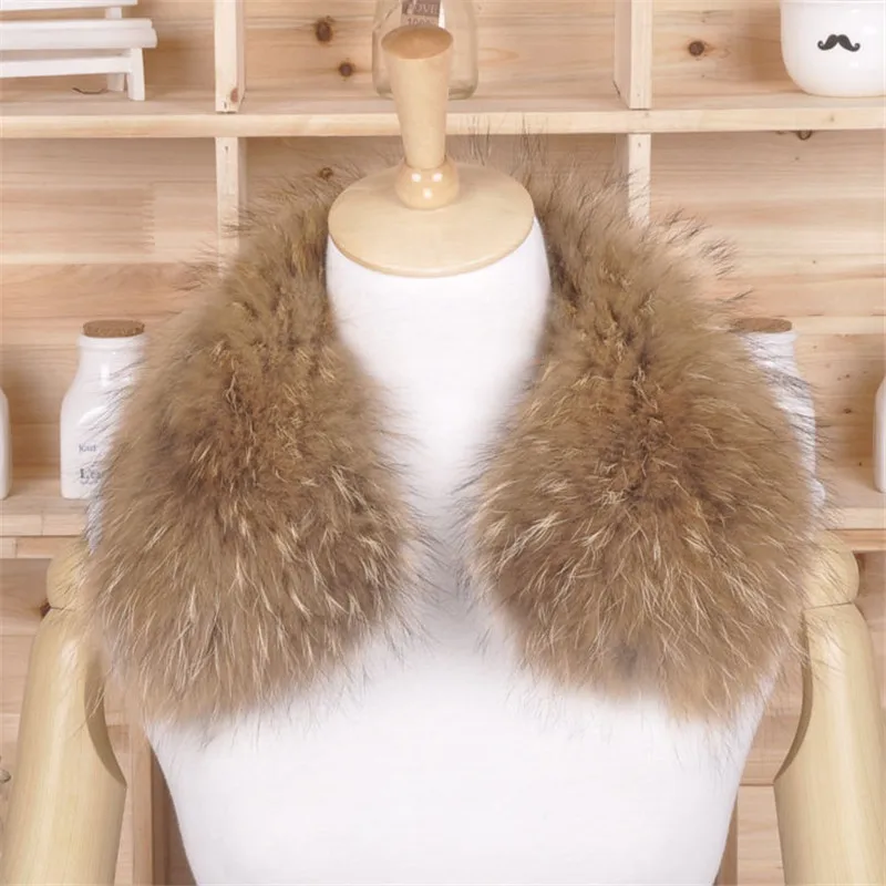 Мода натуральный мех 2019 зима новый 100% енота воротник шарф дамское пальто шапка