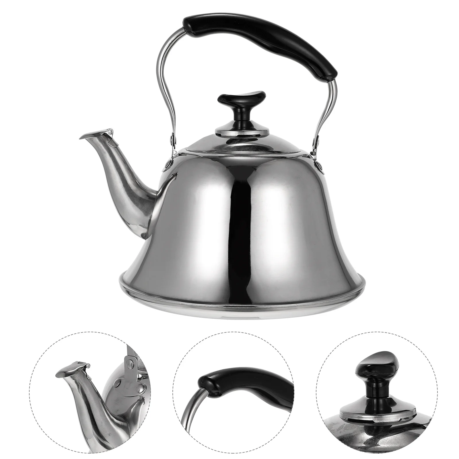 

1 Pc 2 Stainless Steel Tea Kettle Convenient Water Container (Silver)