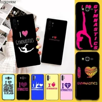 i love gymnastics soft phone cover for samsung galaxy note20 ultra 7 8 9 10 plus lite j7 j8 plus 2018 prime